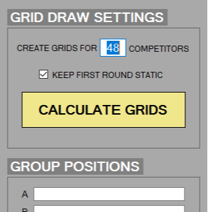 Calculate Dirttrack Grid Draws